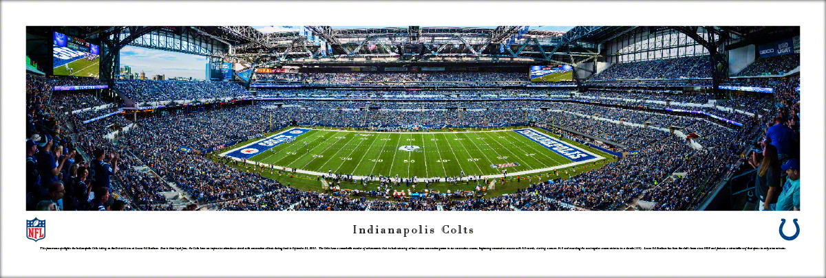 Indianapolis Colts At Lucas Oil Stadium Panoramic Poster The Stadium Shoppe