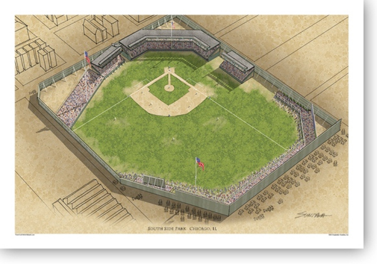 Chicago White Sox Comiskey Park Stadium OR Chicago Cubs Poster