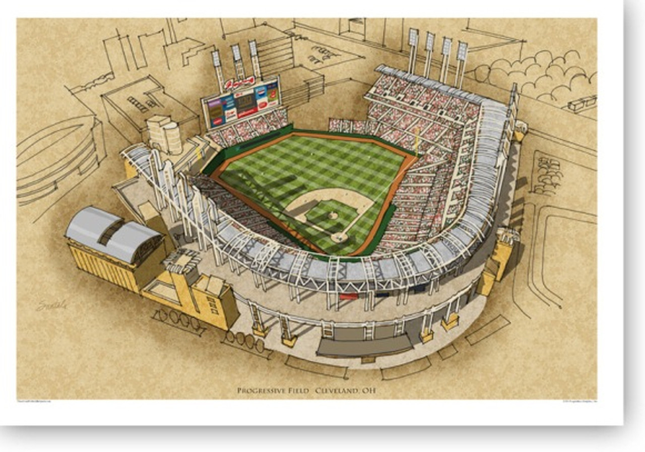 Cleveland Indians Baseball Stadium Ball Field Photo 8x10 to 48x36 02