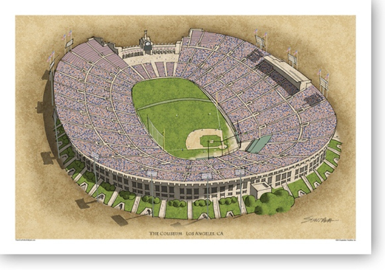 Los Angeles Coliseum - Los Angeles Dodgers Print