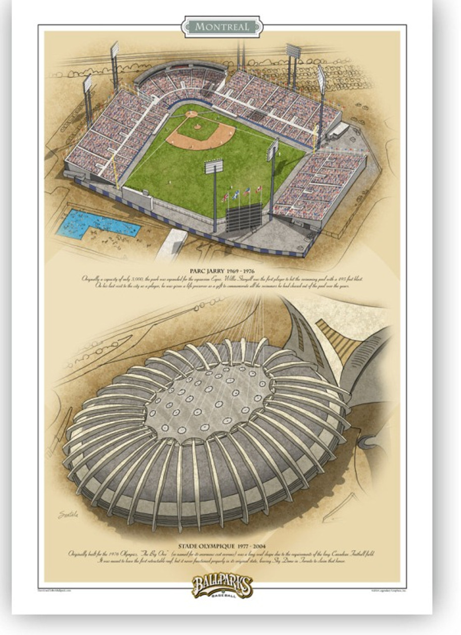 Montreal Expos Ballparks Print - the Stadium Shoppe