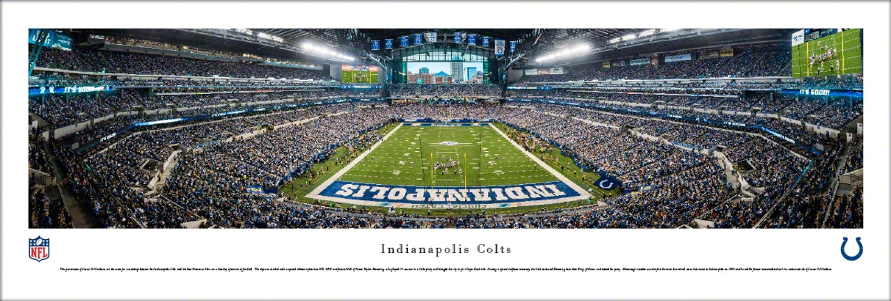 Indianapolis Colts "End Zone" at Lucas Oil Stadium Panoramic Poster