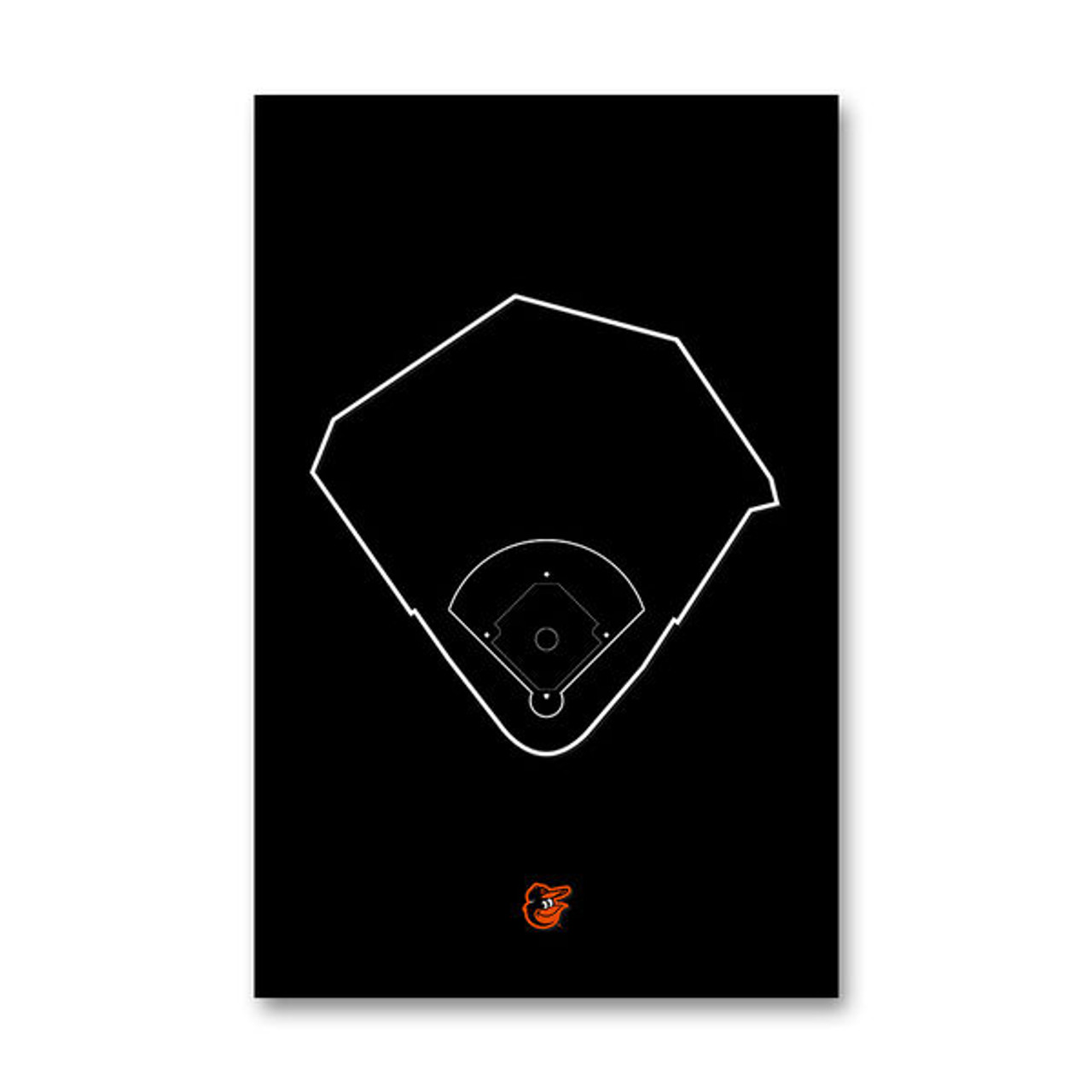 Camden Yards Outline - Baltimore Orioles Art Poster