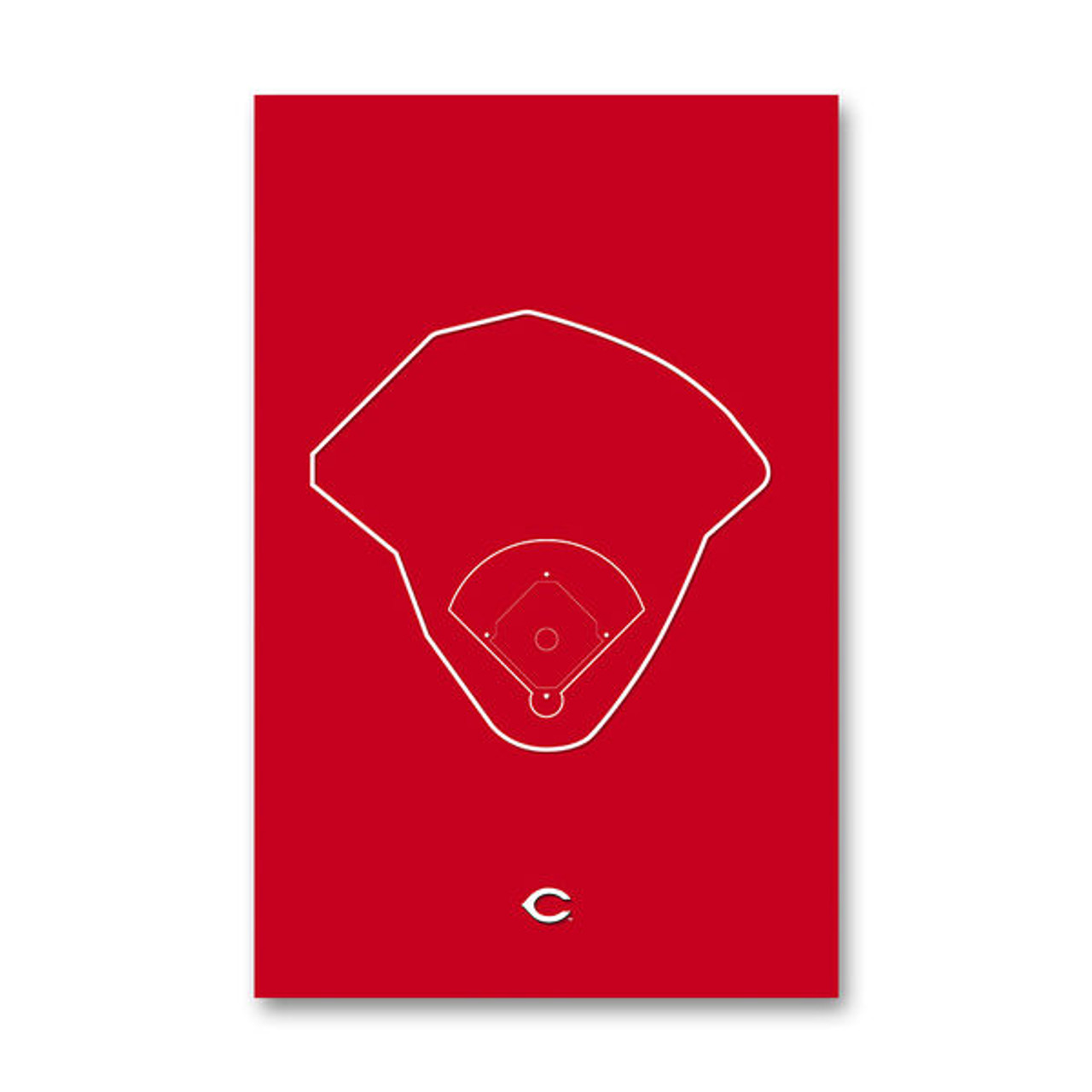 Great American Ball Park Outline - Cincinnati Reds Art Poster