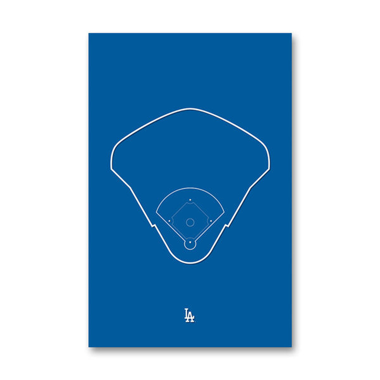 Dodger Stadium Outline - Los Angeles Dodgers Art Poster