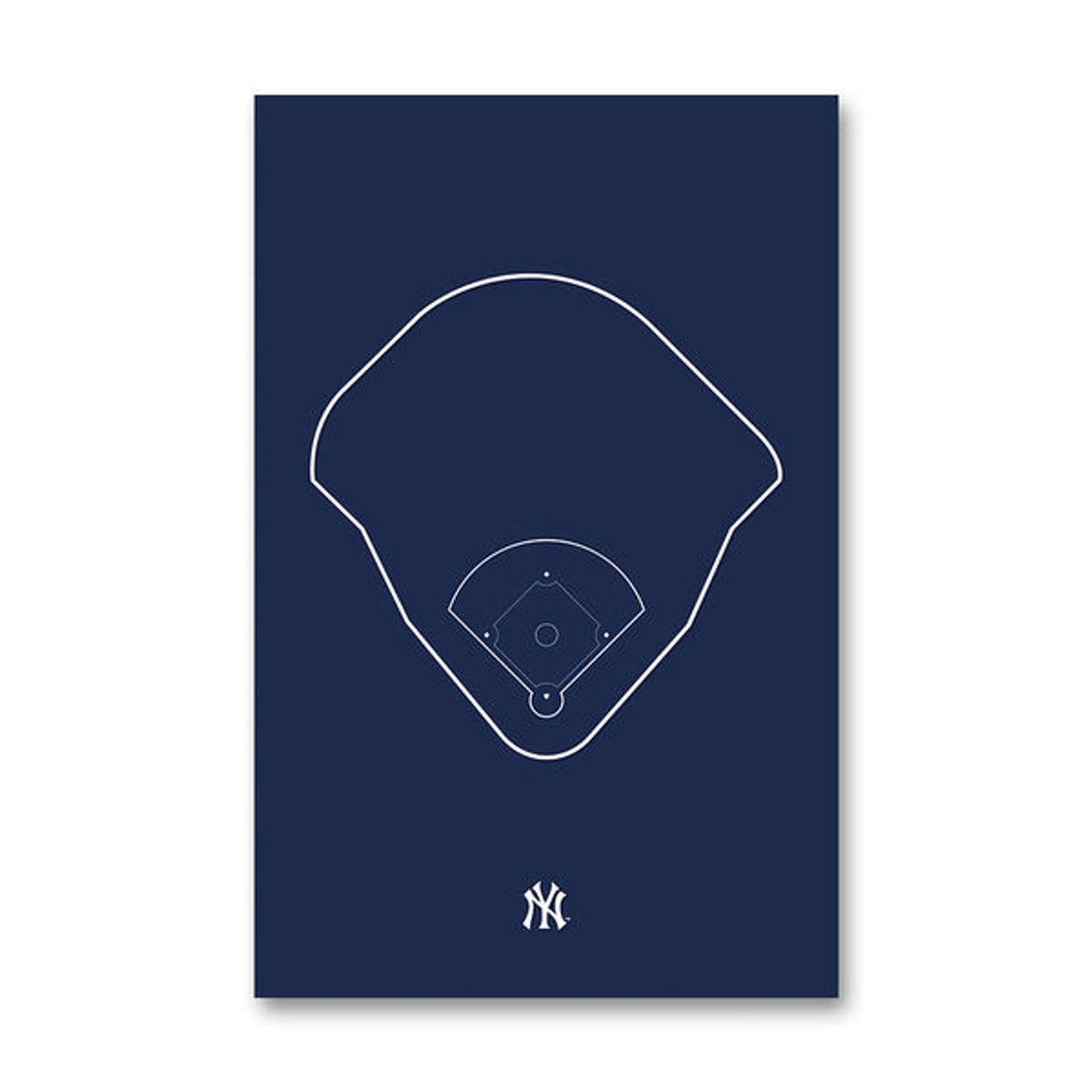 Yankee Stadium Outline - New York Yankees Art Poster