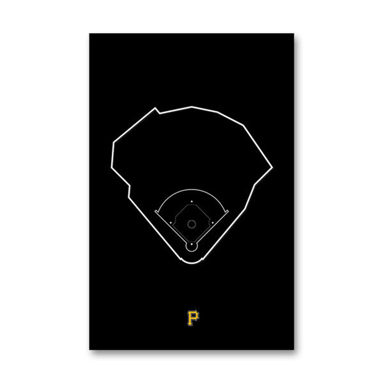PNC Park Outline - Pittsburgh Pirates Art Poster