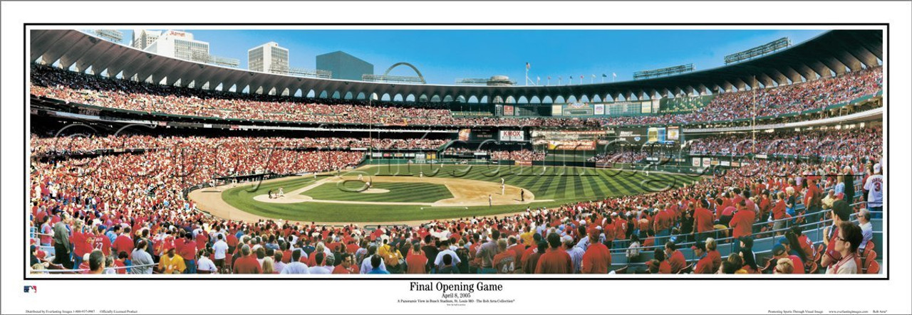 St. Louis Cardinals "Final Opening Game" Busch Stadium Panoramic Poster