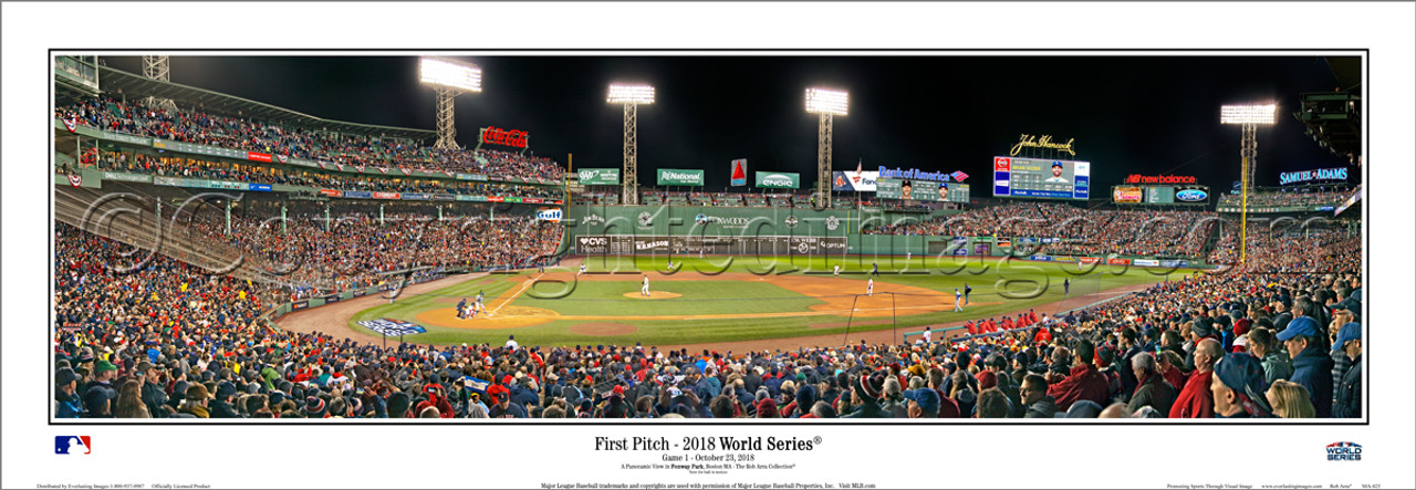 2018 World Series "First Pitch" Fenway Park Panoramic Poster