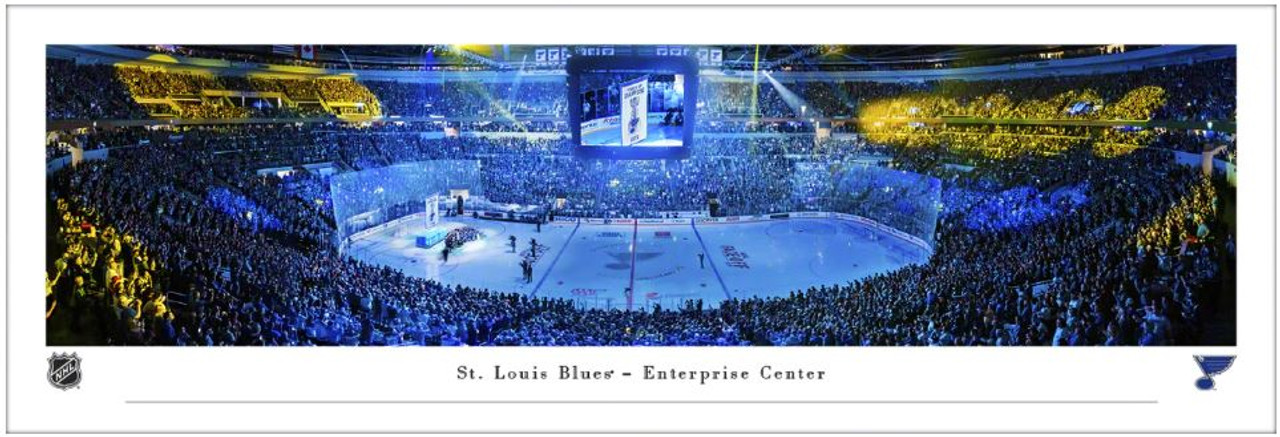 St. Louis Blues "Banner Raising" at the Enterprise Center Panoramic Poster