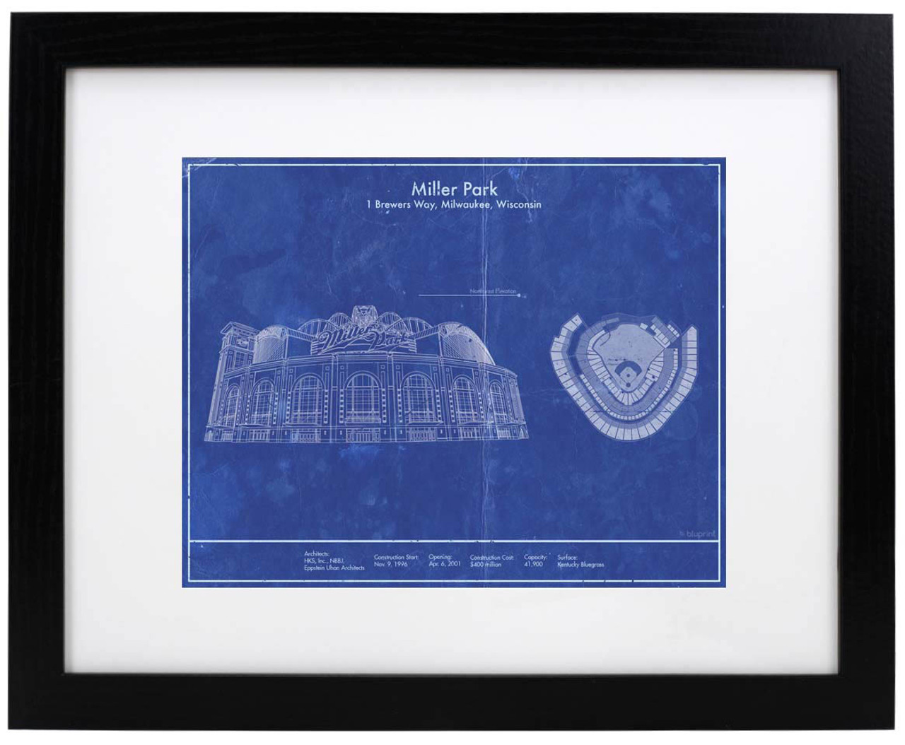 Miller Park - Milwaukee Brewers Architecture Poster