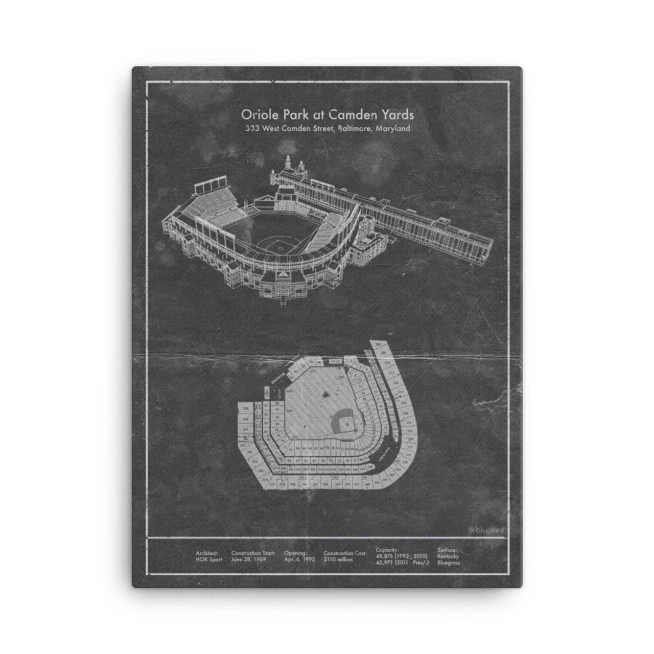 Camden Yards - Baltimore Orioles Architecture Poster