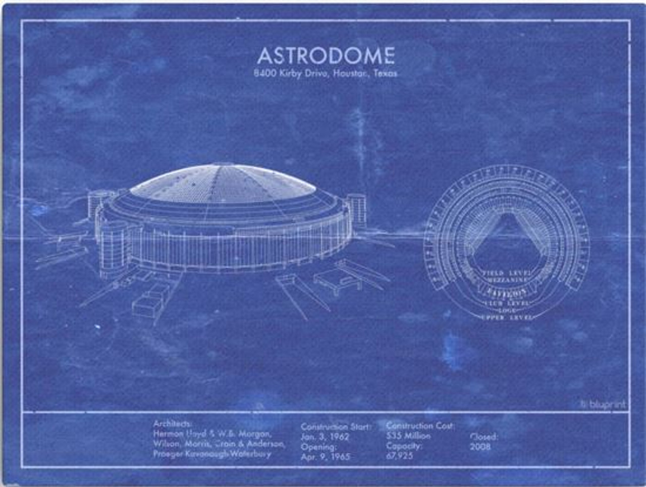 Astrodome - Houston Astros Architecture Poster