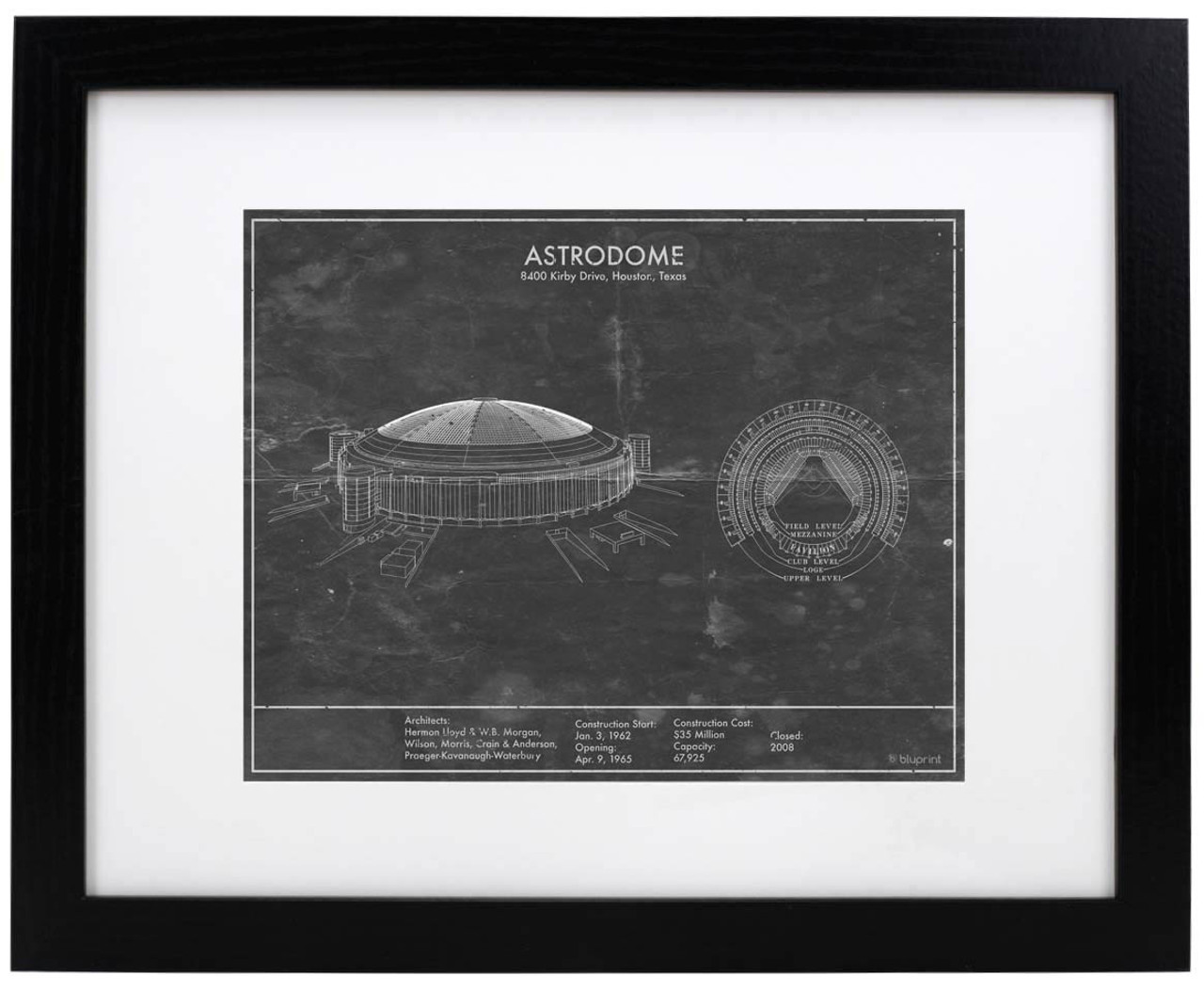 MLB HOUSTON ASTROS Astrodome and Minute Maid Park Print -  Israel