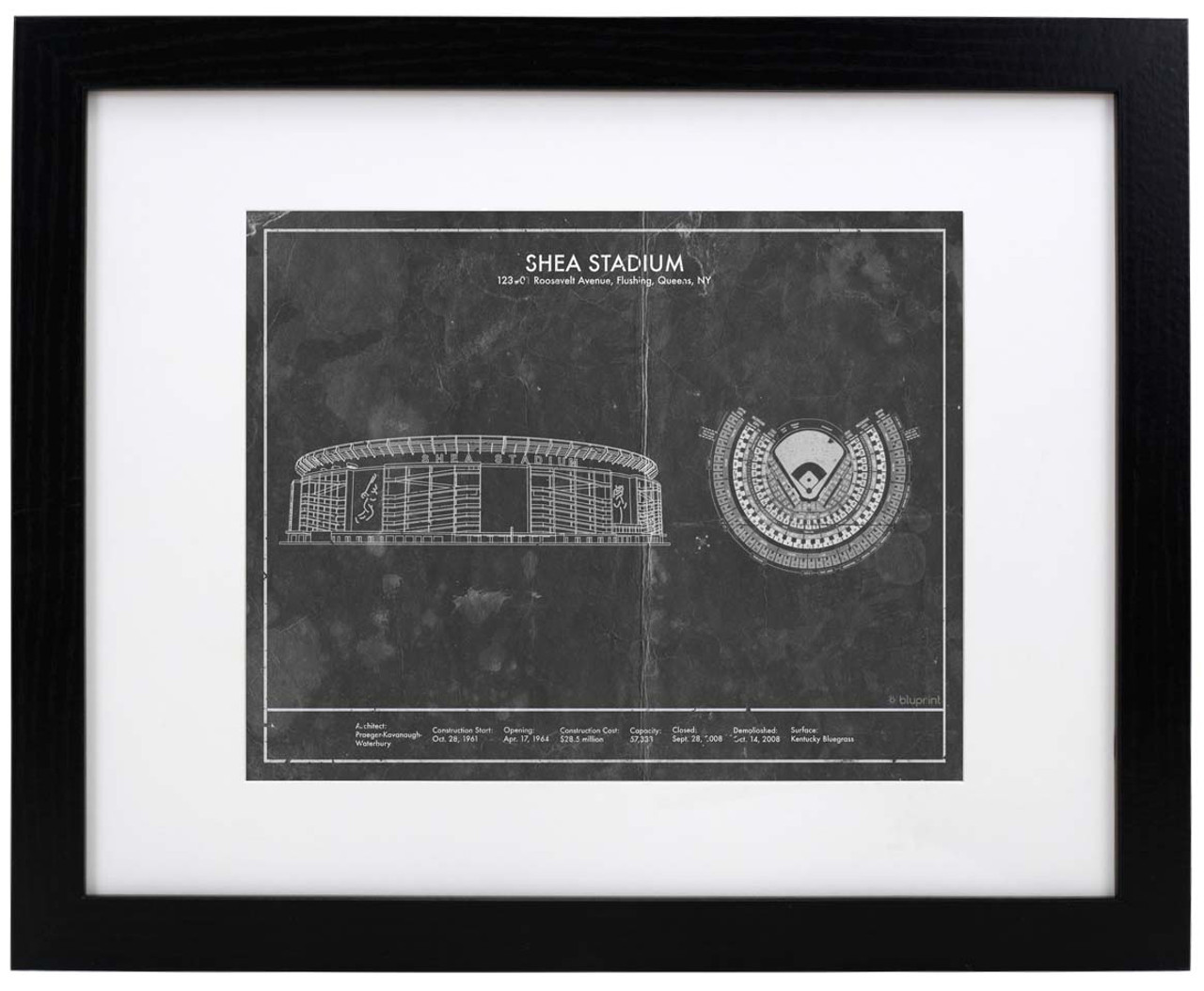 Shea Stadium - New York Mets Architecture Poster