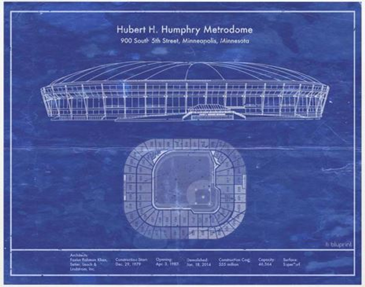 Metrodome - Minnesota Twins Architecture Poster