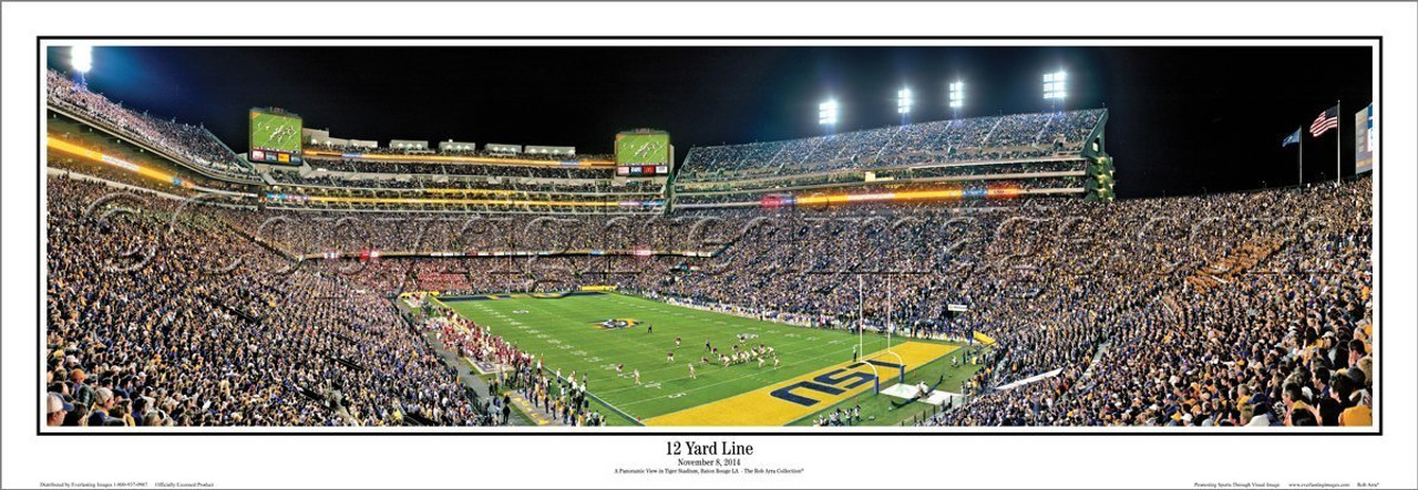 LSU Tigers "21 Yard Line" Tiger Stadium Panoramic Poster