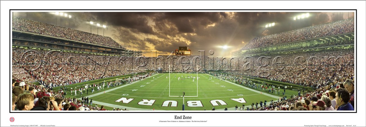 Auburn Tigers "End Zone" Jordan Hare Stadium Panoramic Poster
