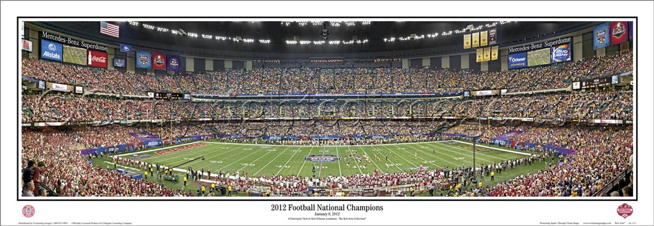 Alabama Crimson Tide "2012 Football National Champions" Panoramic Poster