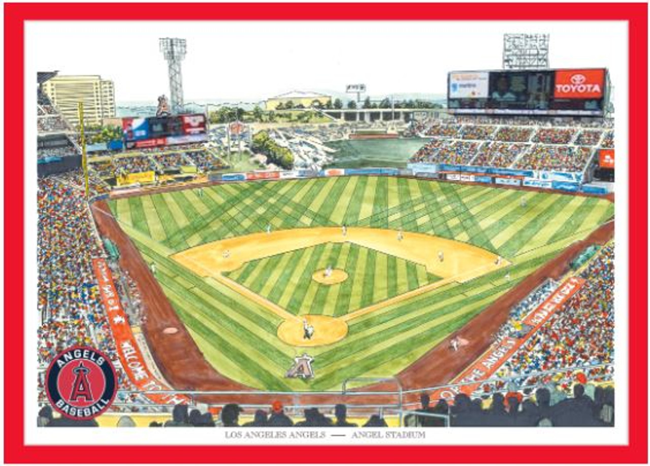Angel Stadium - Los Angeles Angels Art Print - the Stadium Shoppe