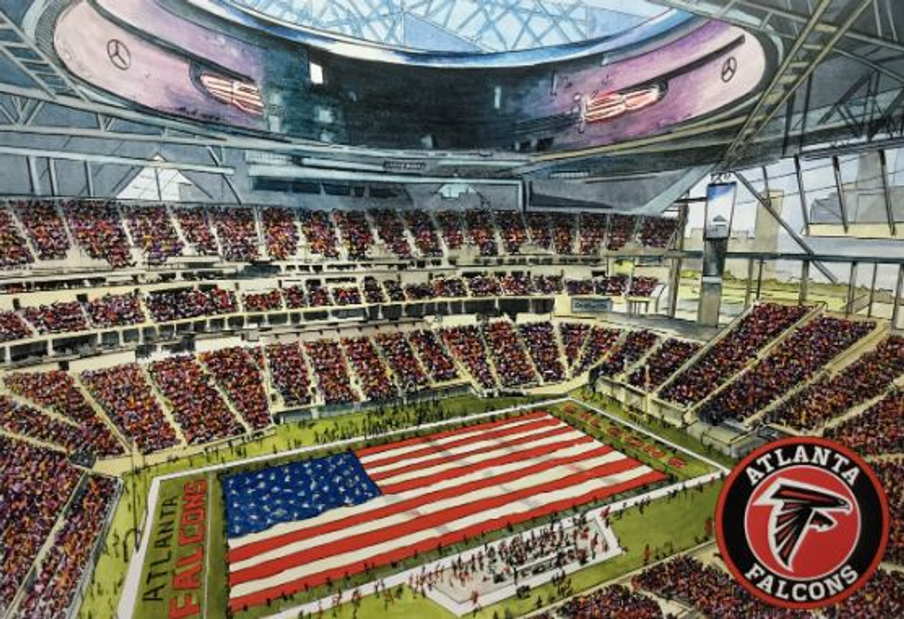 Mercedes-Benz Stadium - Atlanta Falcons Art Print - the Stadium Shoppe