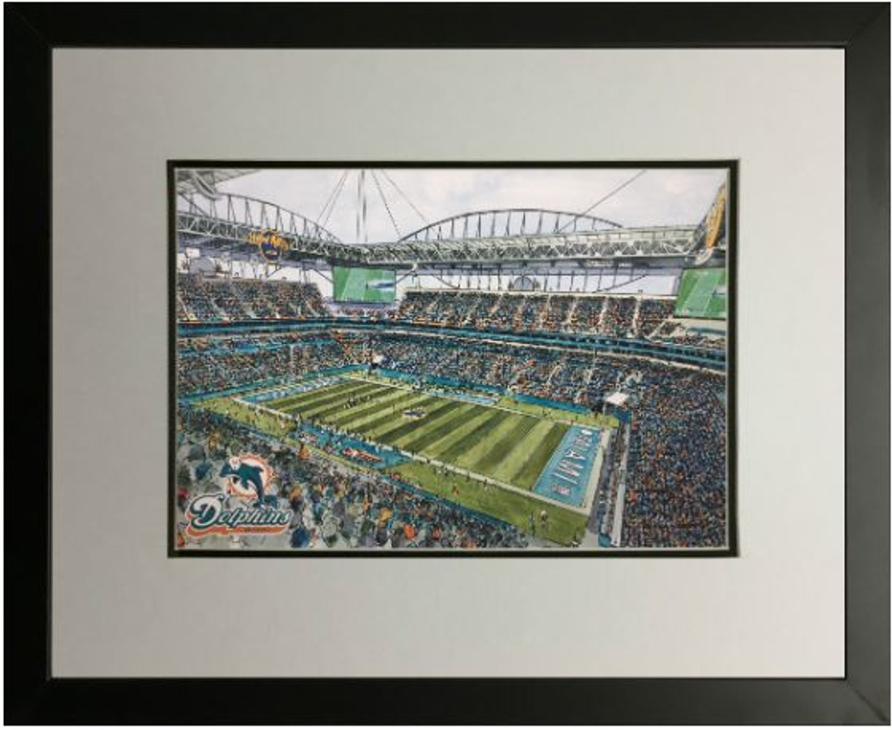 Hard Rock Stadium - Miami Dolphins Art Print - the Stadium Shoppe