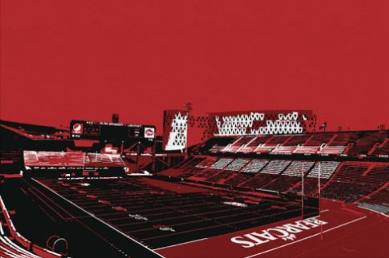 Cincinnati Bearcats Football - End Zone at Nippert Stadium - Framed Print