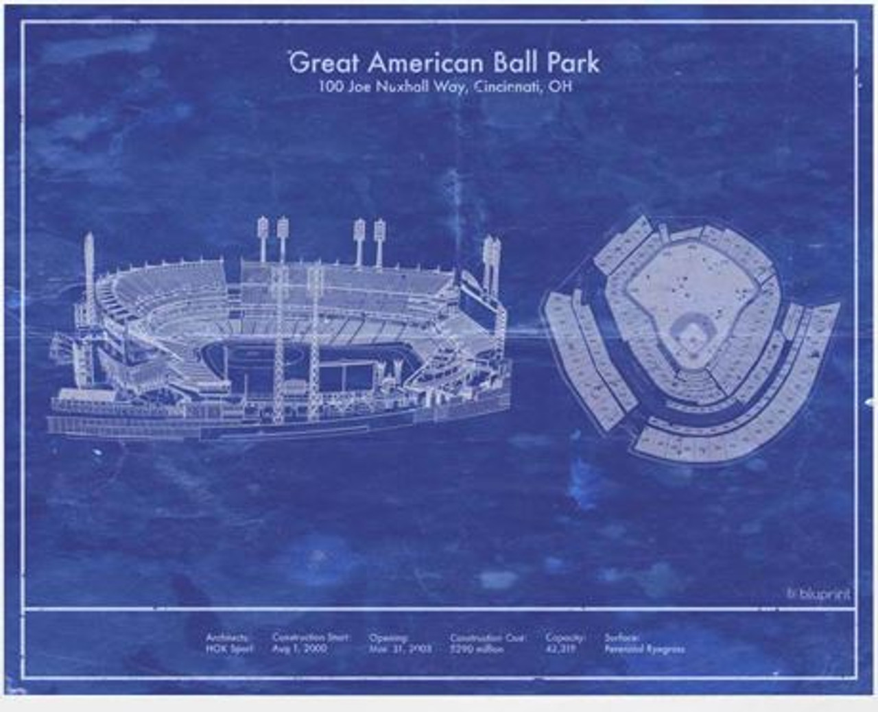 Minimalist Great American Ball Park Fine Art Print