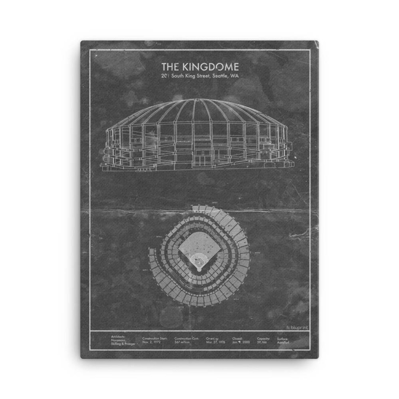 Kingdome - Seattle Mariners Architecture Poster