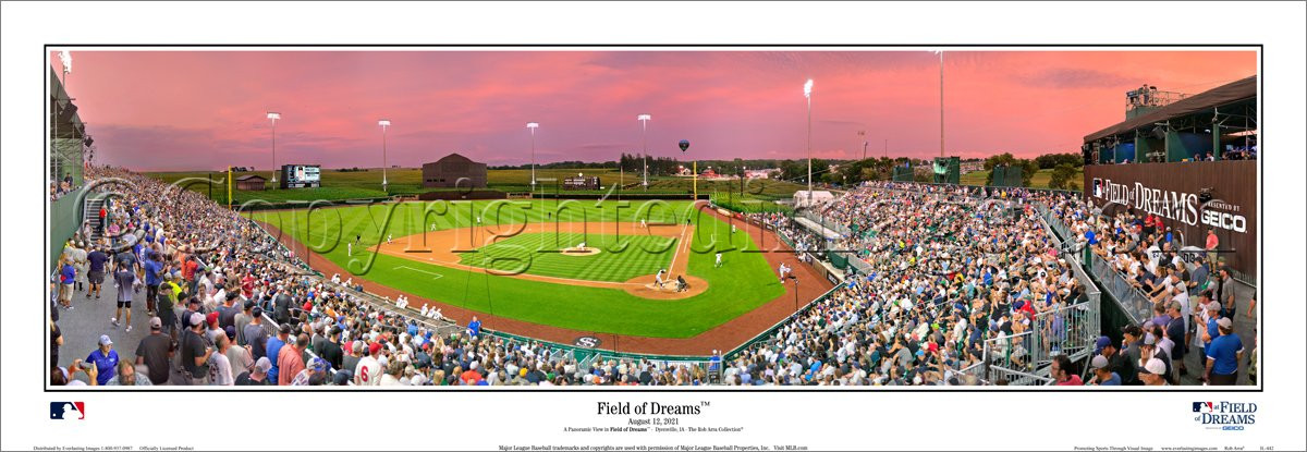 Field of Dreams Game - Dyersville, Iowa Panoramic Framed Poster