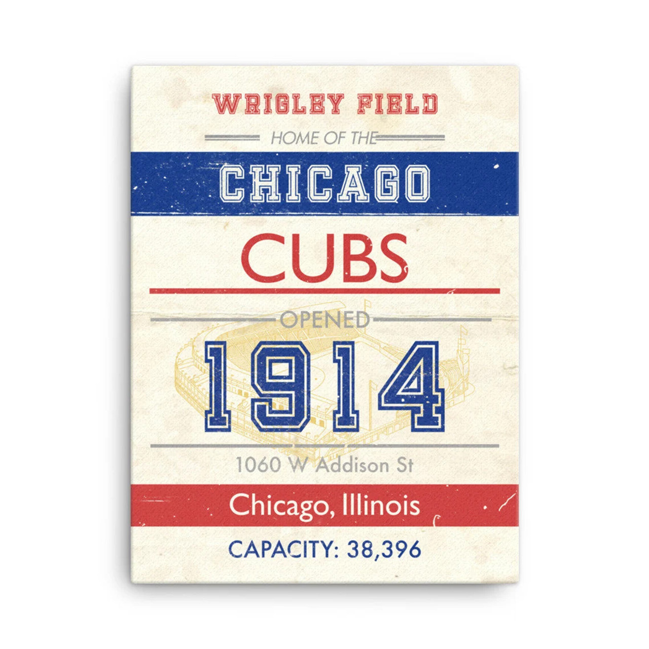 Chicago Cubs Wrigley Field Subway Print - Vintage Ontario Baseball Art