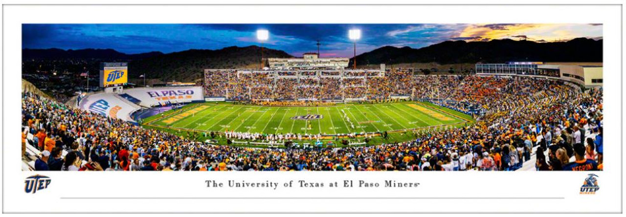 UTEP Miners at the Sun Bowl Stadium Panoramic Poster