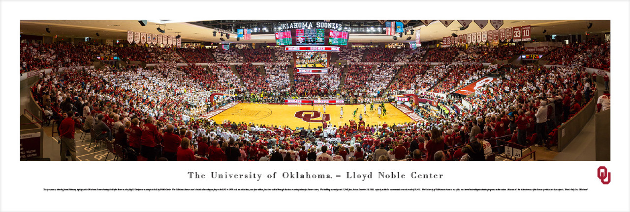 Oklahoma Sooners Basketball at Lloyd Noble Center Panoramic Poster