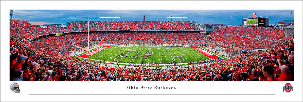 Ohio State Buckeyes "Script Ohio" at Ohio Stadium Panoramic Poster