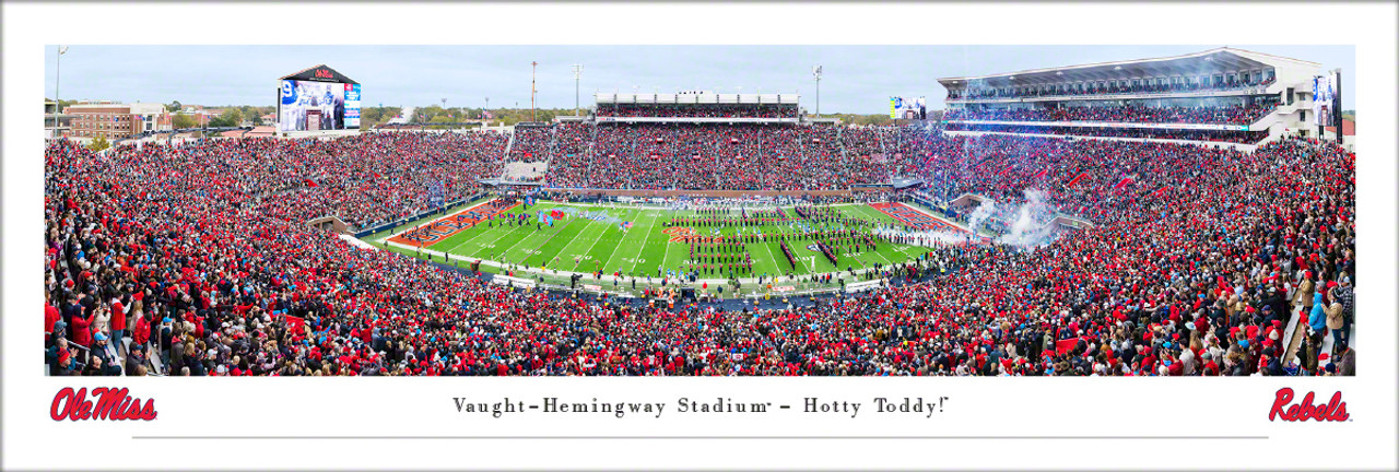 Ole Miss Rebels "50 Yard Line" at Vaught Hemingway Stadium Panoramic Poster