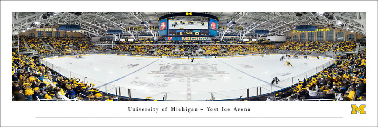Michigan Wolverines Hockey at Yost Ice Arena Panoramic Poster