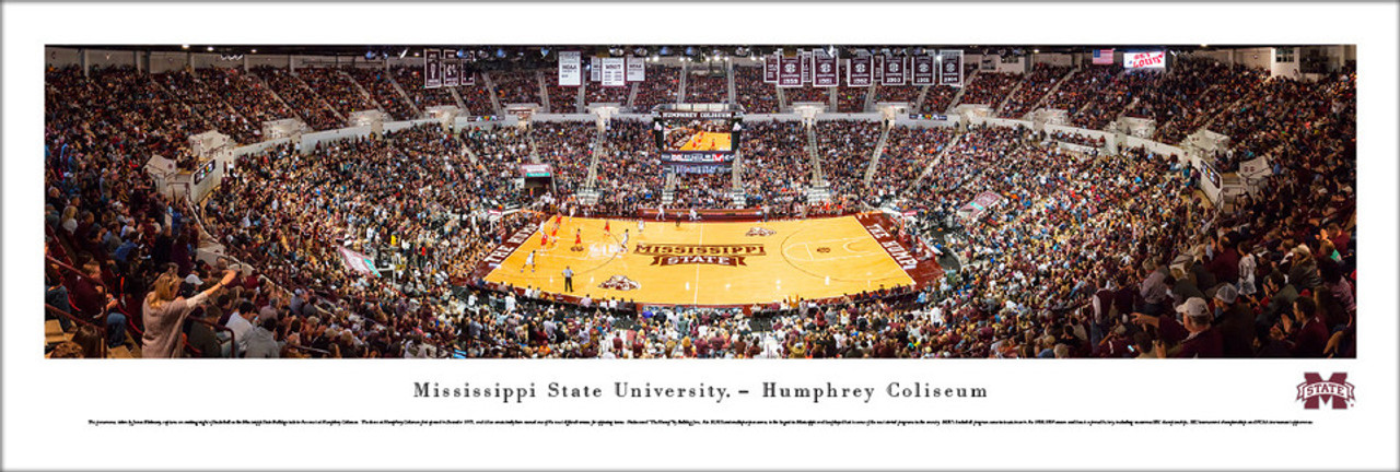 Mississippi State Bulldogs Basketball at Humphrey Coliseum Panoramic Poster