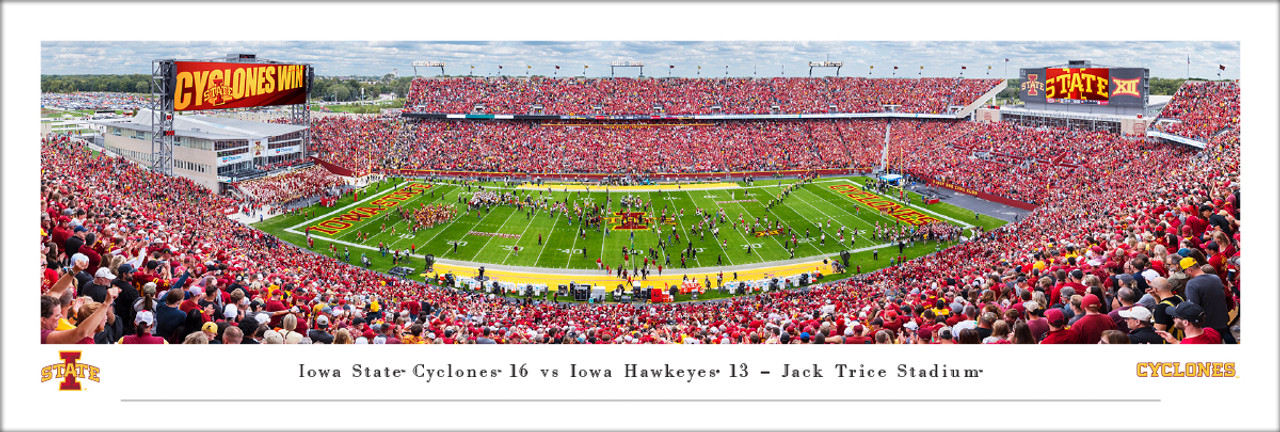 Iowa State vs Iowa at Jack Trice Stadium Panoramic Poster