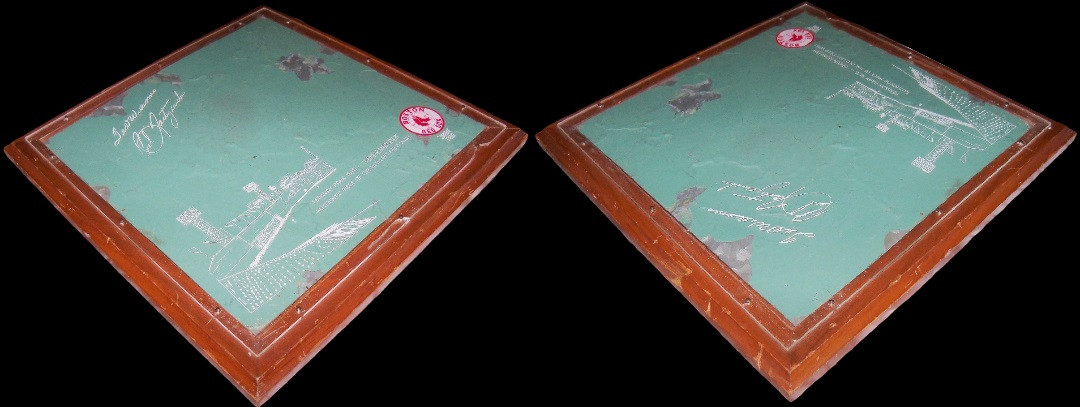 Authentic & Rare Fenway Park - Green Monster/Jimmy Fund Framed 1976 Plaque