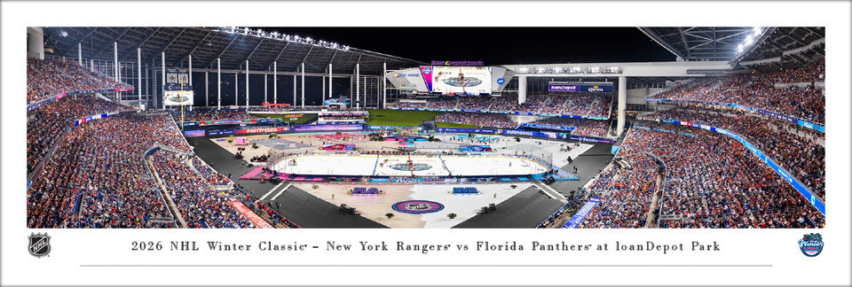 2026 NHL Winter Classic - New York Rangers vs Florida Panthers at loanDepot Park Panoramic Poster