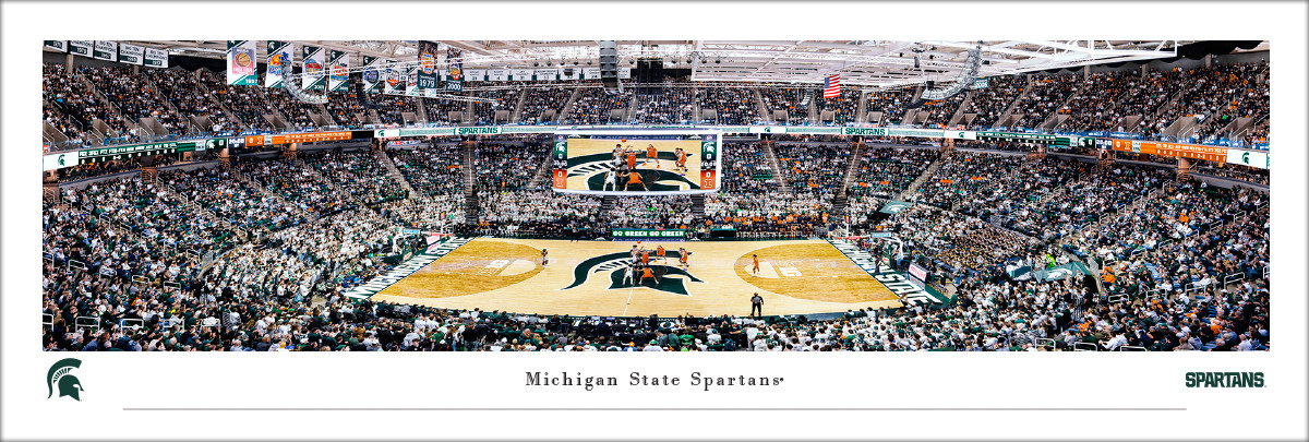 Michigan State Spartans Basketball at the Breslin Center Panoramic Poster