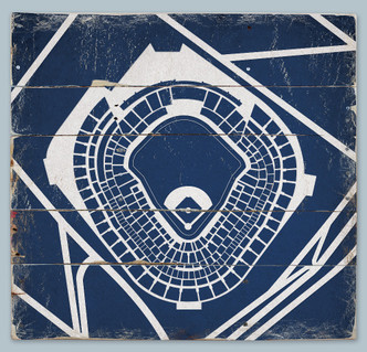 Yankee Stadium Print on Reclaimed Wood