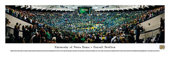 Notre Dame Basketball at Purcell Pavilion Panorama Poster