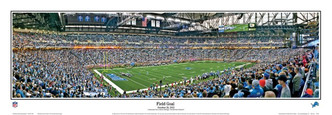"Field Goal" Detroit Lions Panoramic Poster