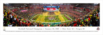 "2015 National Champions" Ohio State Buckeyes Panorama Poster