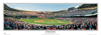 "Inaugural Game" Nationals at RFK Stadium Panoramic Framed Poster