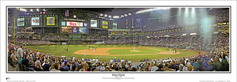 "First Pitch" Arizona Diamondbacks Panoramic Poster