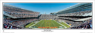 "First Day Game" Soldier Field Panoramic Poster
