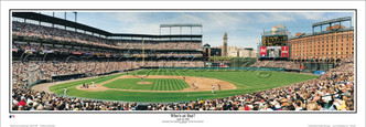 "Who's at Bat" Cal Ripken Jr. at Camden Yards Panoramic Framed Poster
