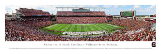 "50 Yard Line" South Carolina Gamecocks at Williams Brice Stadium Panorama